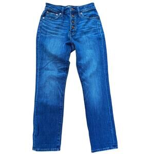 Madewell The Perfect Vintage Jean Size 25 High Rise Button Fly Straight Leg